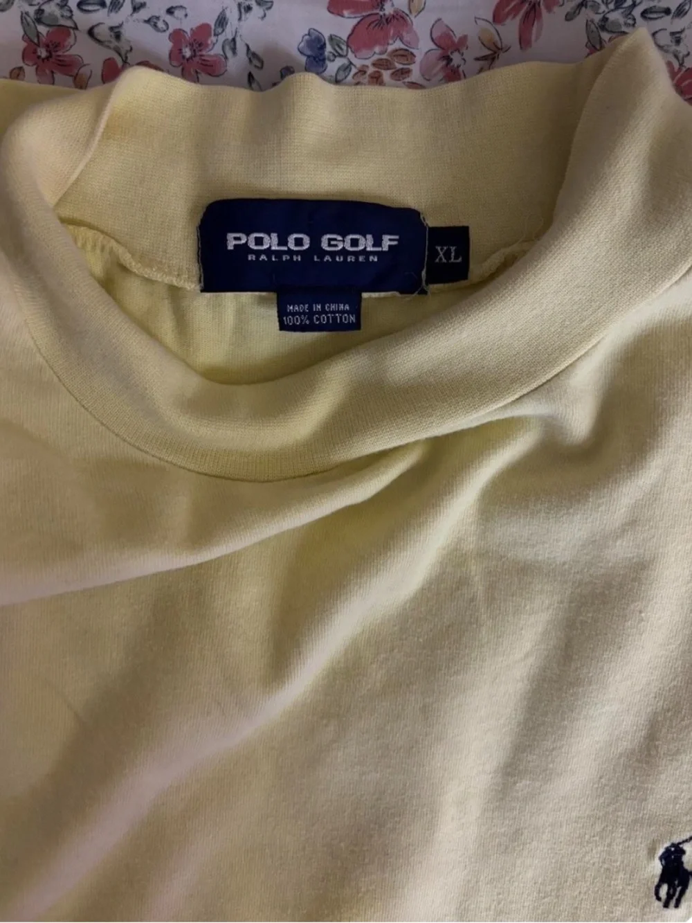 Polo Ralph Lauren golf Cream Crewneck Sweatshirt with Navy Pony